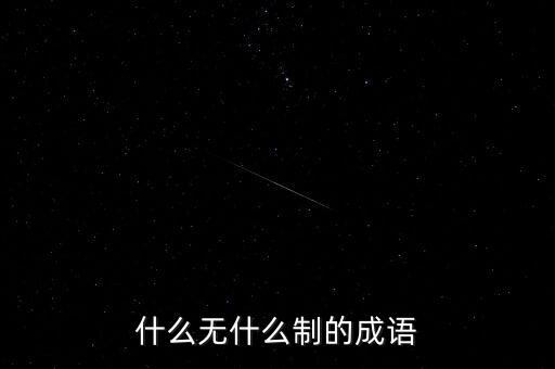 什么制不什么，成語(yǔ)什么無(wú)什么制