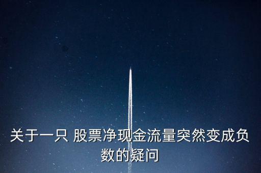 關(guān)于一只 股票凈現(xiàn)金流量突然變成負(fù)數(shù)的疑問