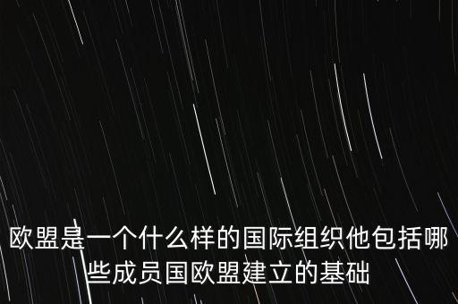 歐盟是一個(gè)什么樣的國際組織他包括哪些成員國歐盟建立的基礎(chǔ)