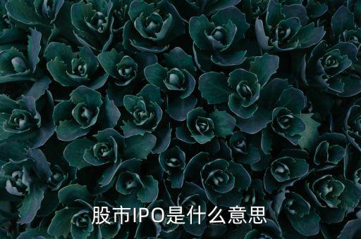 股市IPO是什么意思
