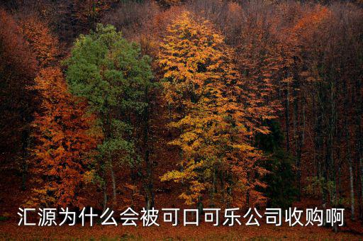 可口可樂公司為什么要收購(gòu)匯源，為什么匯源會(huì)給可口可樂收購(gòu)