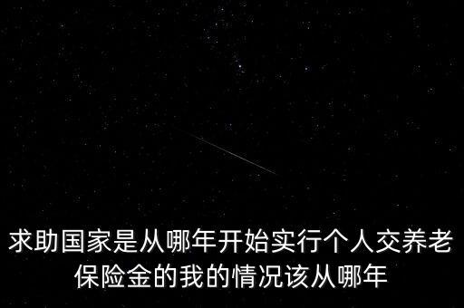 求助國家是從哪年開始實(shí)行個(gè)人交養(yǎng)老保險(xiǎn)金的我的情況該從哪年
