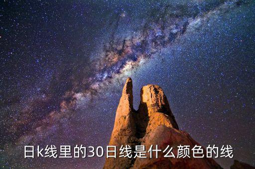 日k線里的30日線是什么顏色的線