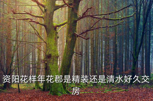 資陽花樣年花郡是精裝還是清水好久交房