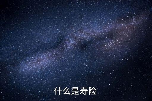 什么而是壽險，壽險是什么