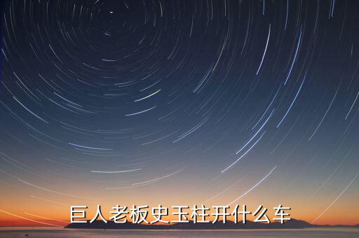 巨人老板史玉柱開什么車
