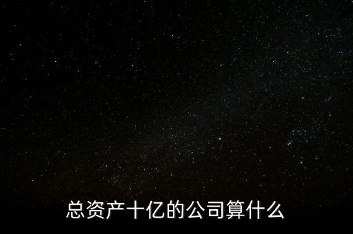 總資產(chǎn)十億的公司算什么