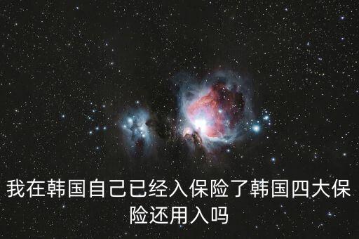 韓國(guó)四大保險(xiǎn)是什么險(xiǎn)，韓國(guó)一月扣十萬(wàn)韓幣是什么保險(xiǎn)