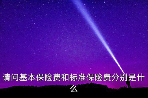 請問基本保險費(fèi)和標(biāo)準(zhǔn)保險費(fèi)分別是什么