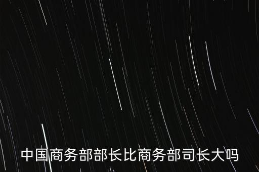 中國商務部部長比商務部司長大嗎
