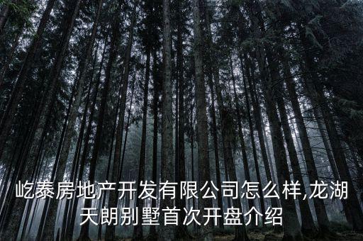 北京屹泰房地產開發(fā)有限公司怎么樣,龍湖天朗別墅首次開盤介紹
