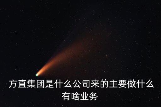  方直集團(tuán)是什么公司來的主要做什么有啥業(yè)務(wù)