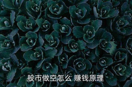 賣空怎么賺錢,做空股市賺錢原理:先借后賣