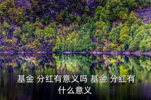 分紅的基金怎么樣,基金分紅有講究