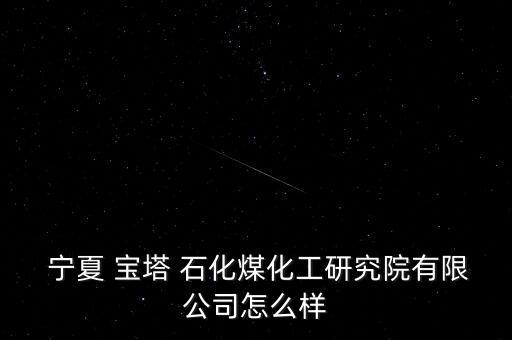  寧夏 寶塔 石化煤化工研究院有限公司怎么樣