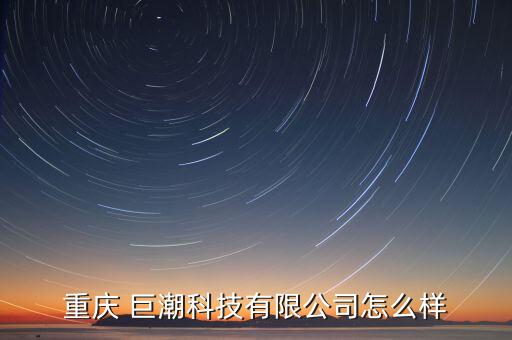 重慶 巨潮科技有限公司怎么樣