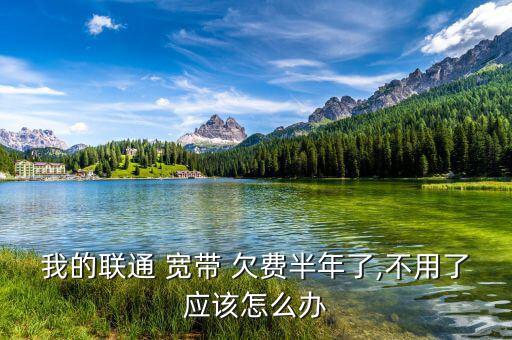 我的聯(lián)通 寬帶 欠費半年了,不用了應該怎么辦