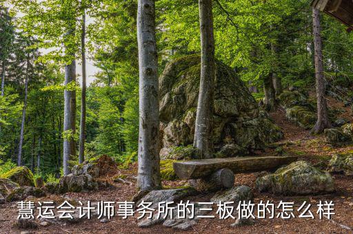 慧運會計師事務所的三板做的怎么樣