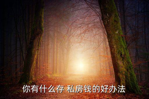 你有什么存 私房錢的好辦法