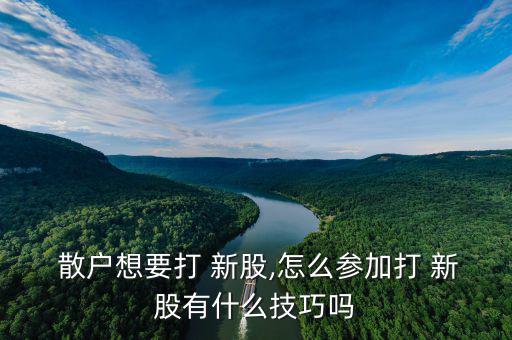  散戶(hù)想要打 新股,怎么參加打 新股有什么技巧嗎