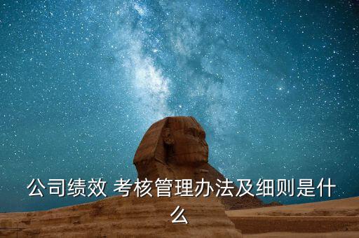  公司績效 考核管理辦法及細則是什么