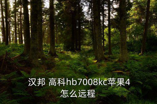  漢邦 高科hb7008kc蘋(píng)果4怎么遠(yuǎn)程