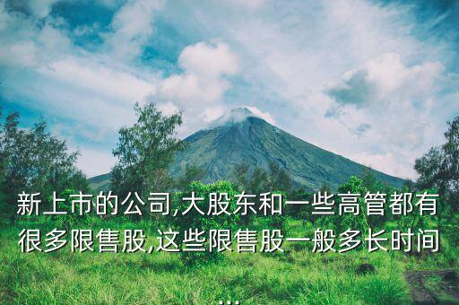 新上市的公司,大股東和一些高管都有很多限售股,這些限售股一般多長時間...