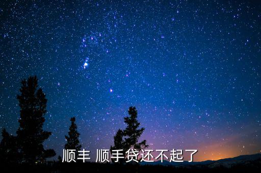 順豐 順手貸還不起了