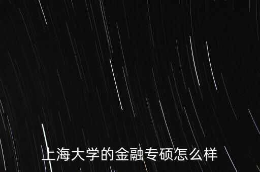 上海大學的金融專碩怎么樣