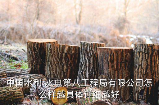中國水利 水電第八工程局有限公司怎么樣越具體詳細(xì)越好