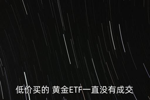 低價(jià)買(mǎi)的 黃金ETF一直沒(méi)有成交