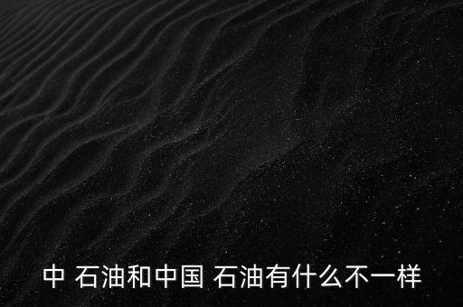 中 石油和中國 石油有什么不一樣