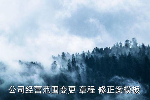 企業(yè)章程修正案怎么查,公司變更經營范圍及更改章程程序