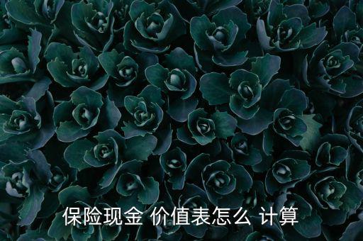 全情報(bào)價(jià)值怎么計(jì)算,保險(xiǎn)現(xiàn)金價(jià)值的定義與計(jì)算方法有三種