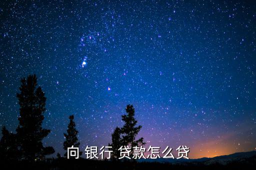 向 銀行 貸款怎么貸