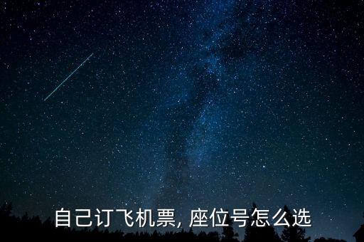 自己訂飛機(jī)票, 座位號(hào)怎么選