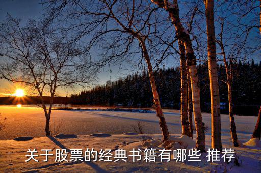 關于股票的經典書籍有哪些 推薦