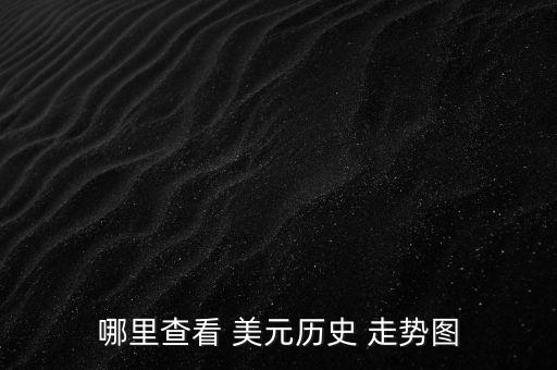 哪里查看 美元?dú)v史 走勢(shì)圖