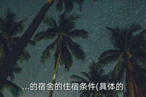 ...的宿舍的住宿條件(具體的