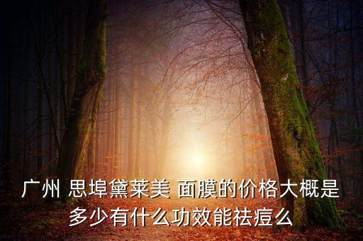 廣州 思埠黛萊美 面膜的價(jià)格大概是多少有什么功效能祛痘么