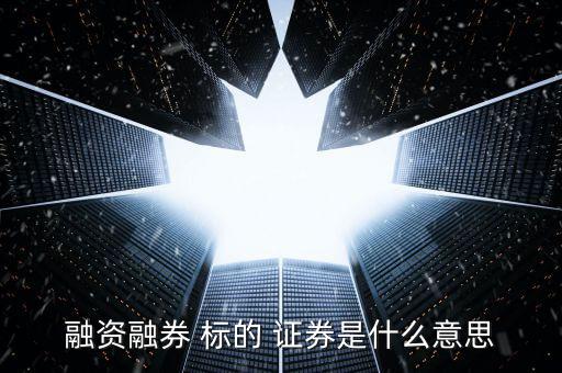 標(biāo)的證券怎么讀,證券交易所規(guī)定的標(biāo)的證券是什么?