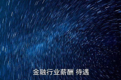  金融行業(yè)薪酬 待遇
