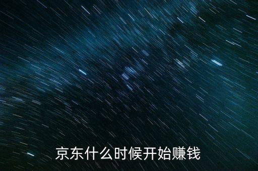 京東什么時(shí)候開(kāi)始賺錢(qián)
