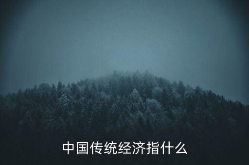 傳統(tǒng)經(jīng)濟是什么，中國傳統(tǒng)經(jīng)濟指什么