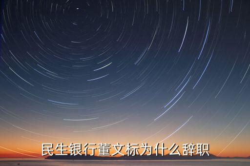 董文標(biāo)現(xiàn)在是什么職務(wù)，民生銀行董文標(biāo)為什么辭職