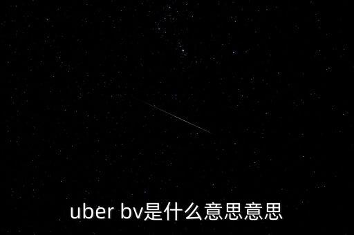 uber bv是什么意思意思