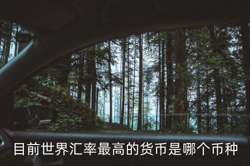 目前世界匯率最高的貨幣是哪個幣種