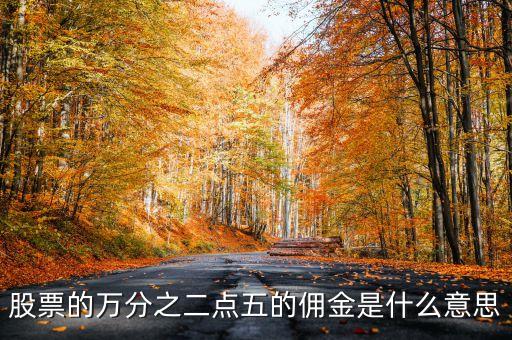 萬二點五傭金什么意思，買股票萬二點五的傭金概念是咋樣的