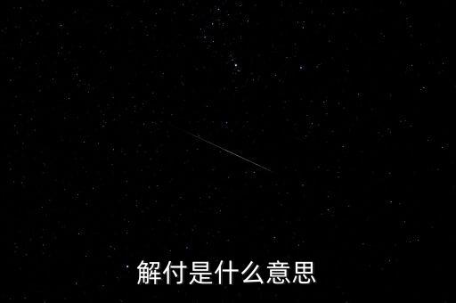 解付是什么意思