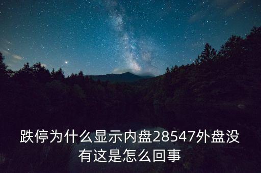 一字跌停內(nèi)盤為什么不是零，股票內(nèi)盤0是不是一天都是跌停